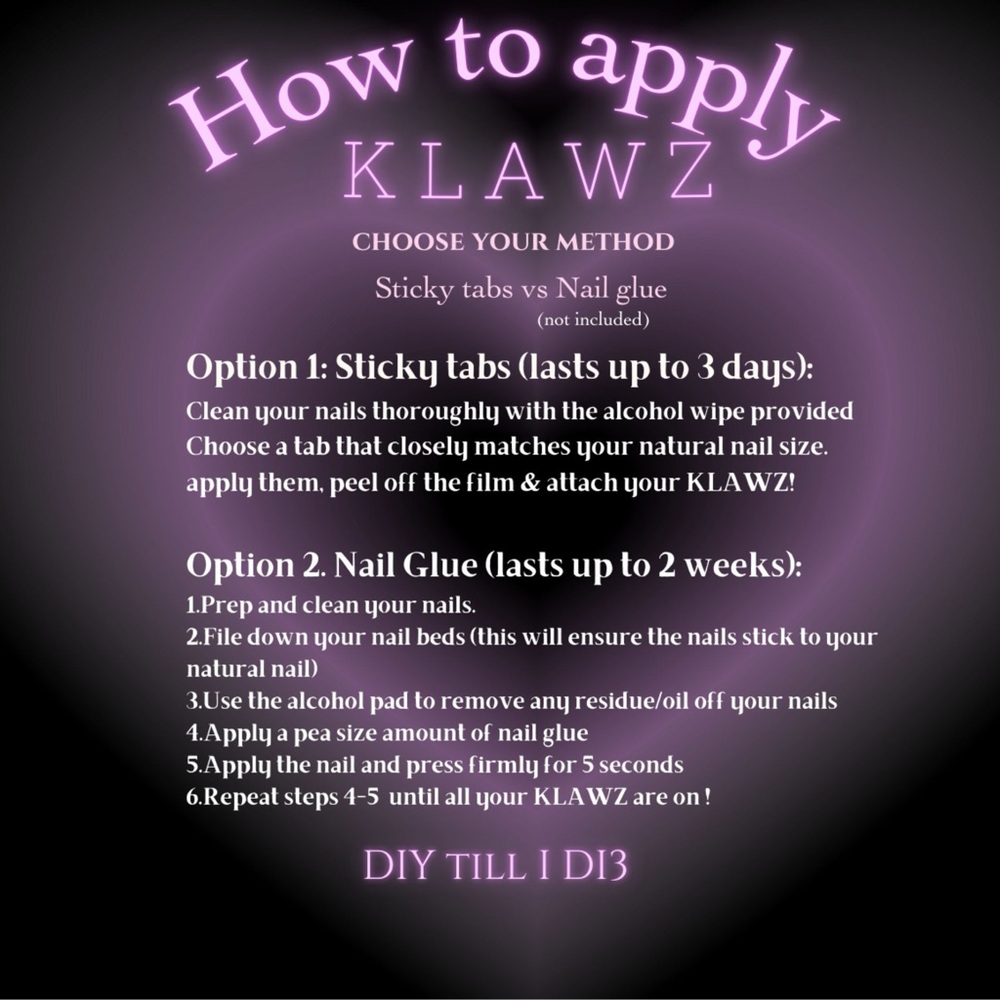 KLAWZ 10 pc luxury press on nails short square shaped - Picture 7 of 8